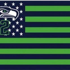 Seattle Seahawks Star and Stripes Flag 3X5 Ft Polyester Banner USA 90x150cm