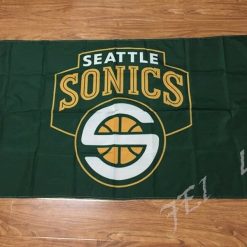 Seattle Supersonics Flag 3ft x 5ft Polyester NBA Seattle Supersonics Banner