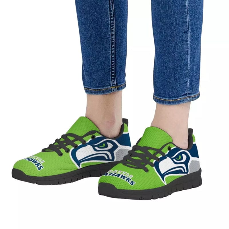 Alternative view of Seattle Seahawks For Life Sport Sneaker NLF Shoes For Men Women Fans