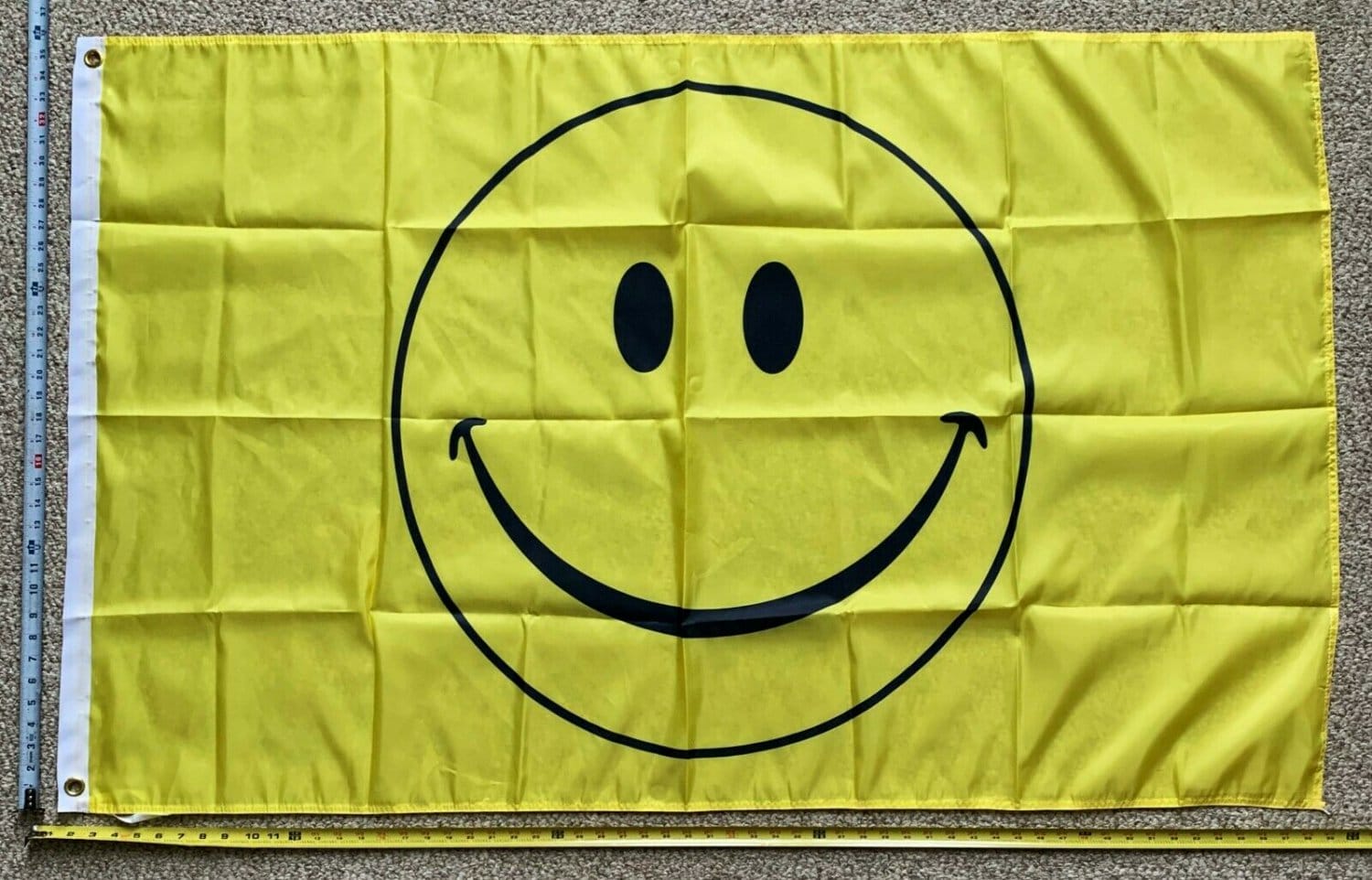 Smile Flag Smile Face Y Happy Beer Party Trump Funny Cool Sign USA 3x5'