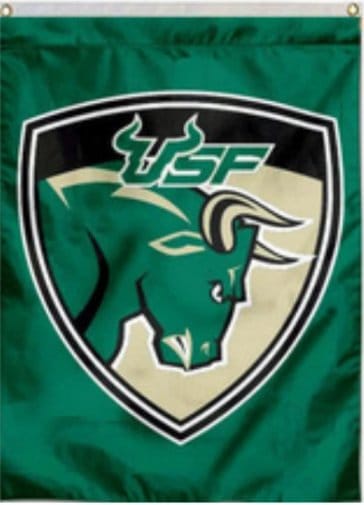 South Florida Bulls Green Flag 3X5ft Banner USA Polyester with 2 Brass Grommets