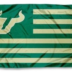 South Florida Bulls Green USA Club Flag 3X5ft Banner USA Polyester with 2 Brass Grommets