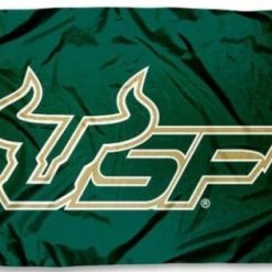 South Florida Bulls Green USA Flag 3X5ft Banner USA Polyester with 2 Brass Grommets