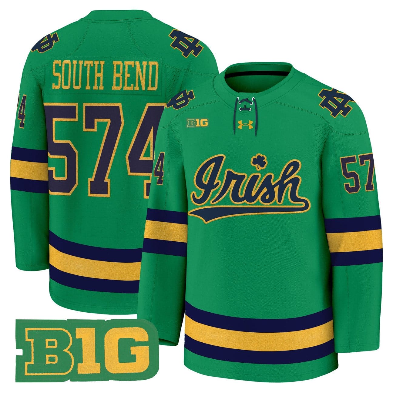 Alternative view of South Bend Jersey #574 Notre Dame Fighting Irish 2025-26 Premium Stitched