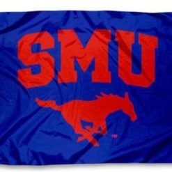 Southern Methodist Mustangs Blue Flag 3X5ft Banner Polyester with 2 Brass Grommets