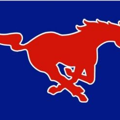 Southern Methodist Mustangs USA Flag 3X5ft Banner Polyester with 2 Brass Grommets