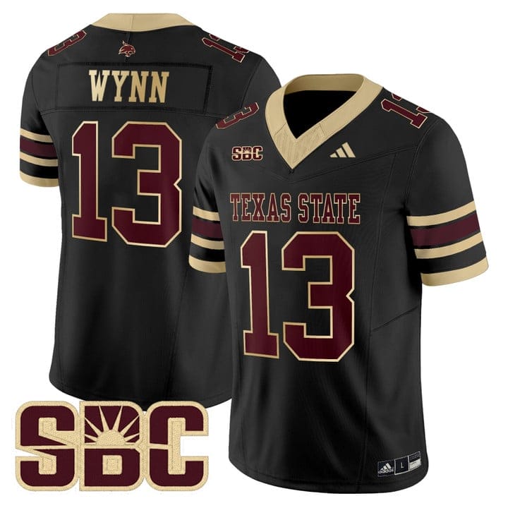 Alternative view of Spergon Wynn Jersey #13 Texas State Bobcats 2025 Limited Stitched