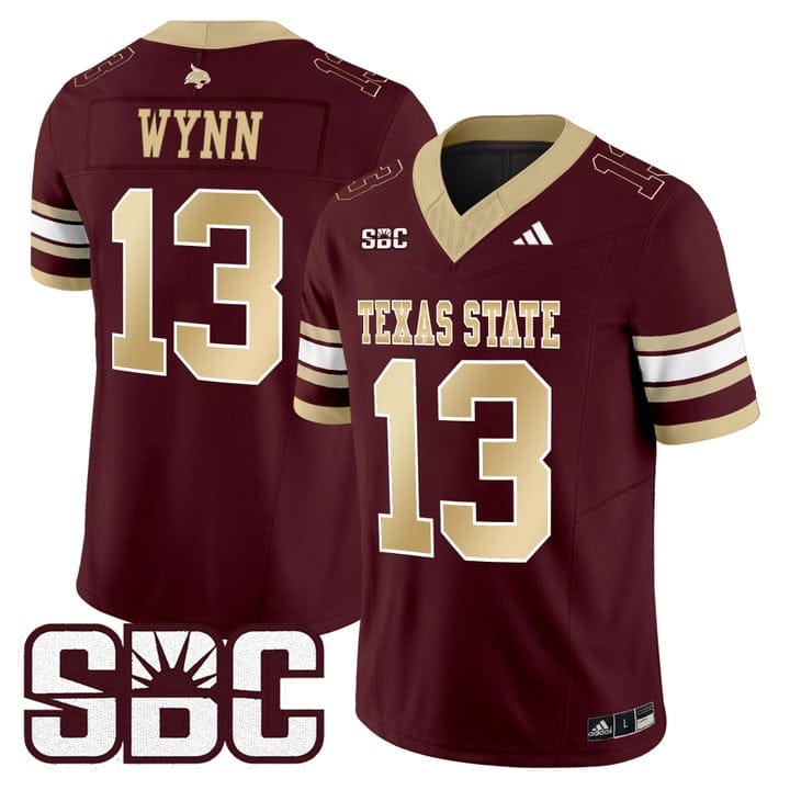 Spergon Wynn Jersey #13 Texas State Bobcats 2025 Limited Stitched - Image 5