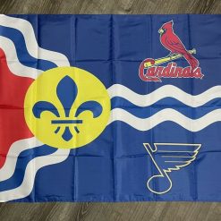 St. Louis Cardinals Blues Flag 3x5 ft Sports Banner Man-Cave Garage Bar