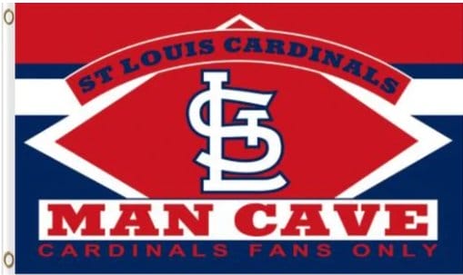St. Louis Cardinals Man Cave US Flag 3X5Ft Banner USA Polyester with Brass Grommets