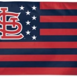 St. Louis Cardinals Star And Stripes Flag 3X5Ft Banner Polyester with Brass Grommets