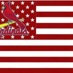 St. Louis Cardinals Star And Stripes Nation American Flag 3X5Ft Banner Polyester with Brass Grommets
