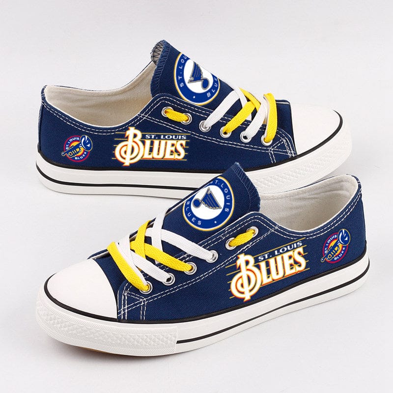 Alternative view of St. Louis Blues Low Top Canvas Sport Sneakers Shoes For Men Women Fans