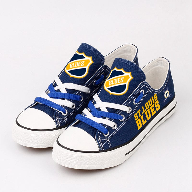 St. Louis Blues Low Top Canvas Sport Sneakers Shoes For Men Women Fans - Image 3