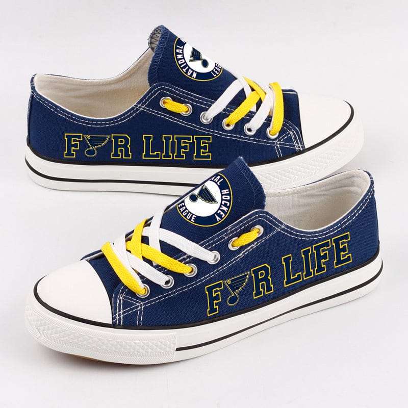 St. Louis Blues Low Top Canvas Sport Sneakers Shoes For Men Women Fans - Image 4