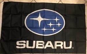 Subaru Black Car Flag 3X5 Ft Polyester Banner USA 90x150cm