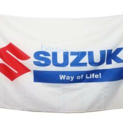 Suzuki Racing Flag 3X5 Ft Polyester Banner USA 90x150cm