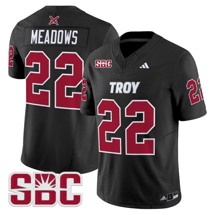 Tae Meadows Jersey #22 Troy Trojans 2025 Vapor Limited Stitched