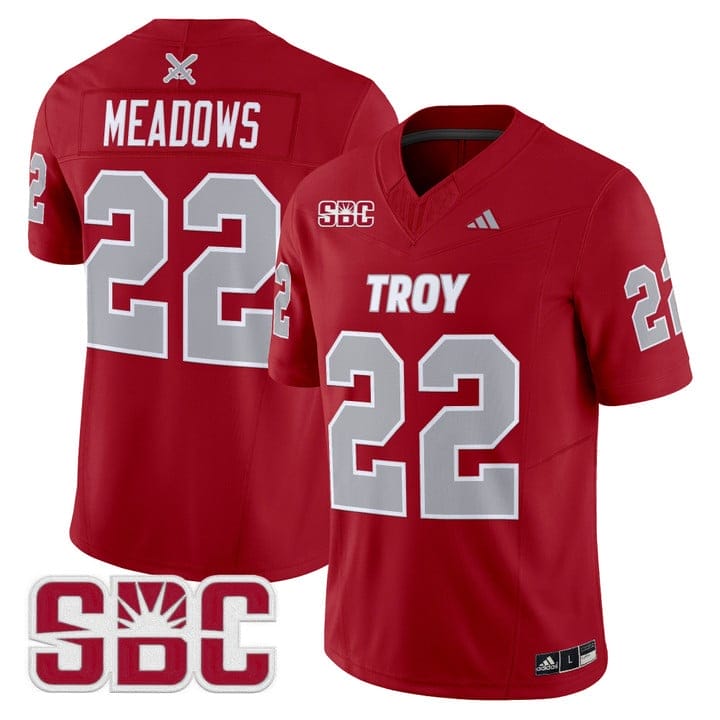Tae Meadows Jersey #22 Troy Trojans 2025 Vapor Limited Stitched - Image 5