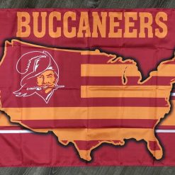 Tampa Bay Buccaneers Retro Man-Cave Flag 3x5 Red Sports Banner Garage New