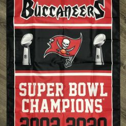 Tampa Bay Buccaneers Vertical Super Bowl Championship Flag 3x5 ft Banner Man-Cave