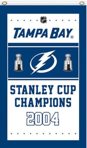 Tampa Bay Lightning 2004 Champion Flag 3X5Ft Polyester Digital Print Banner USA