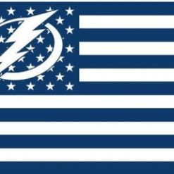 Tampa Bay Lightning Star and Stripes Flag 3X5Ft Polyester Digital Print Banner USA