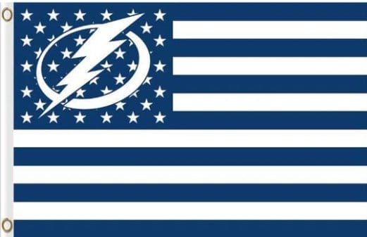 Tampa Bay Lightning Star and Stripes Flag 3X5Ft Polyester Digital Print Banner USA
