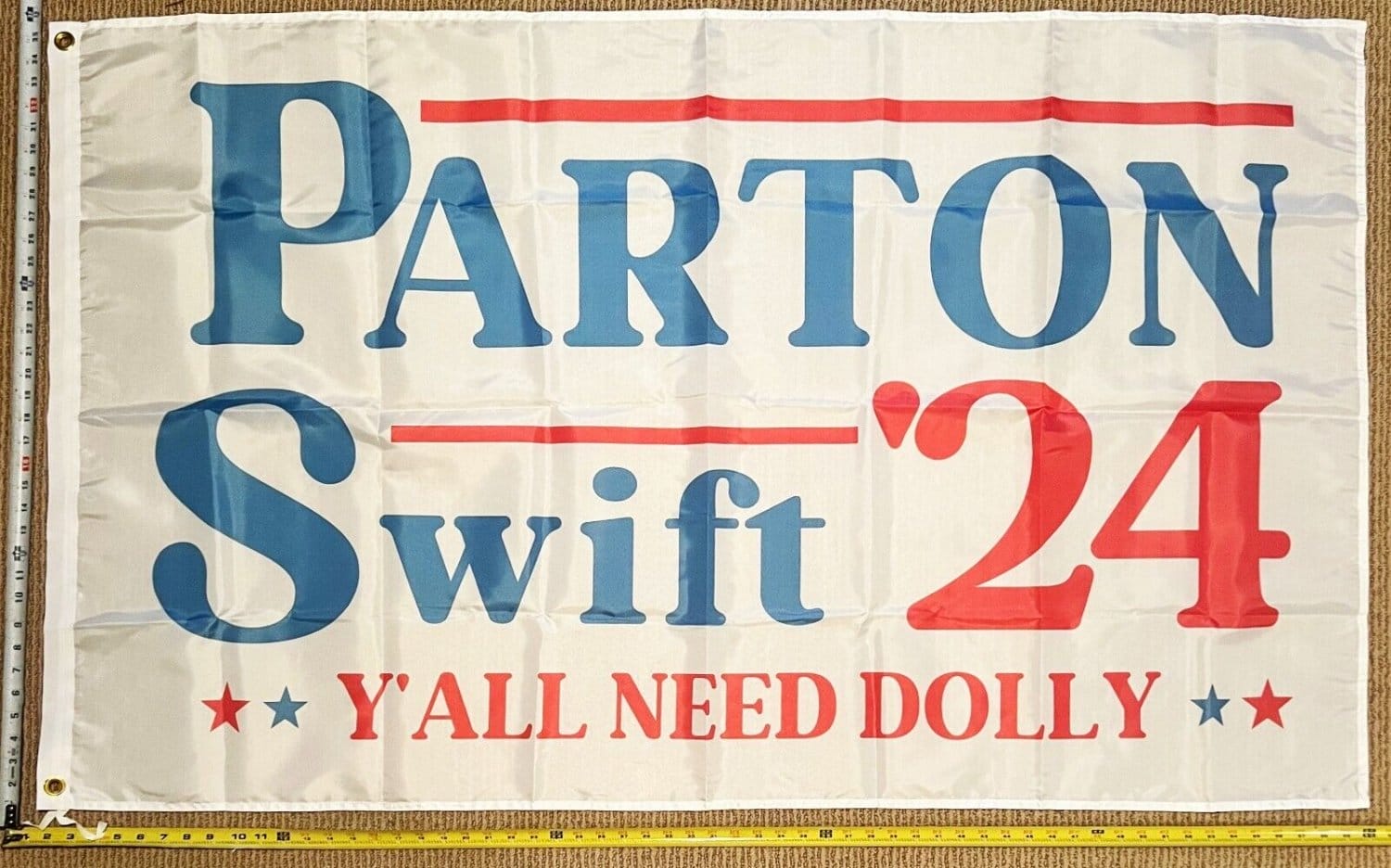 Taylor Swift Flag Parton 24 Kelce Swifties Dorm Beer Sign USA 3x5ft