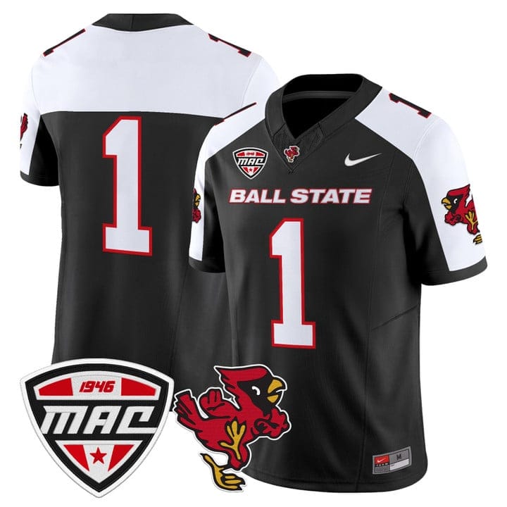 Team Jersey #1 Ball State Cardinals 2025 Vapor Limited Stitched - Image 3