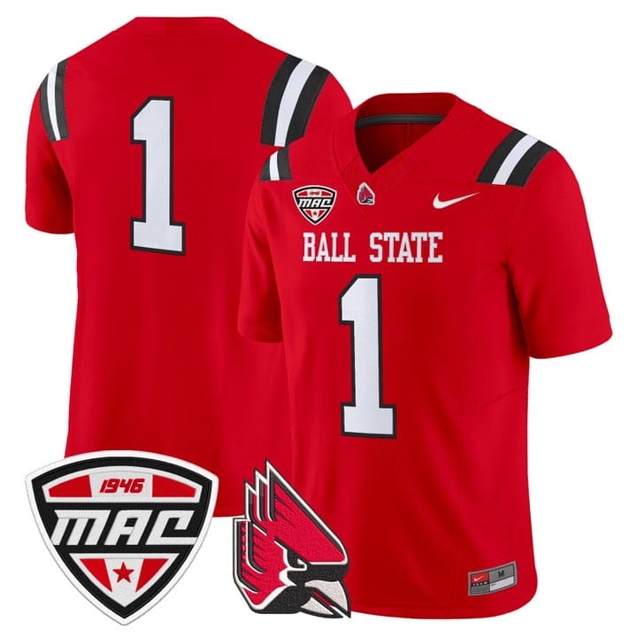Team Jersey #1 Ball State Cardinals 2025 Vapor Limited Stitched - Image 5