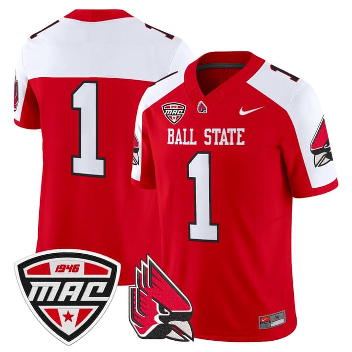 Team Jersey #1 Ball State Cardinals 2025 Vapor Limited Stitched - Image 4