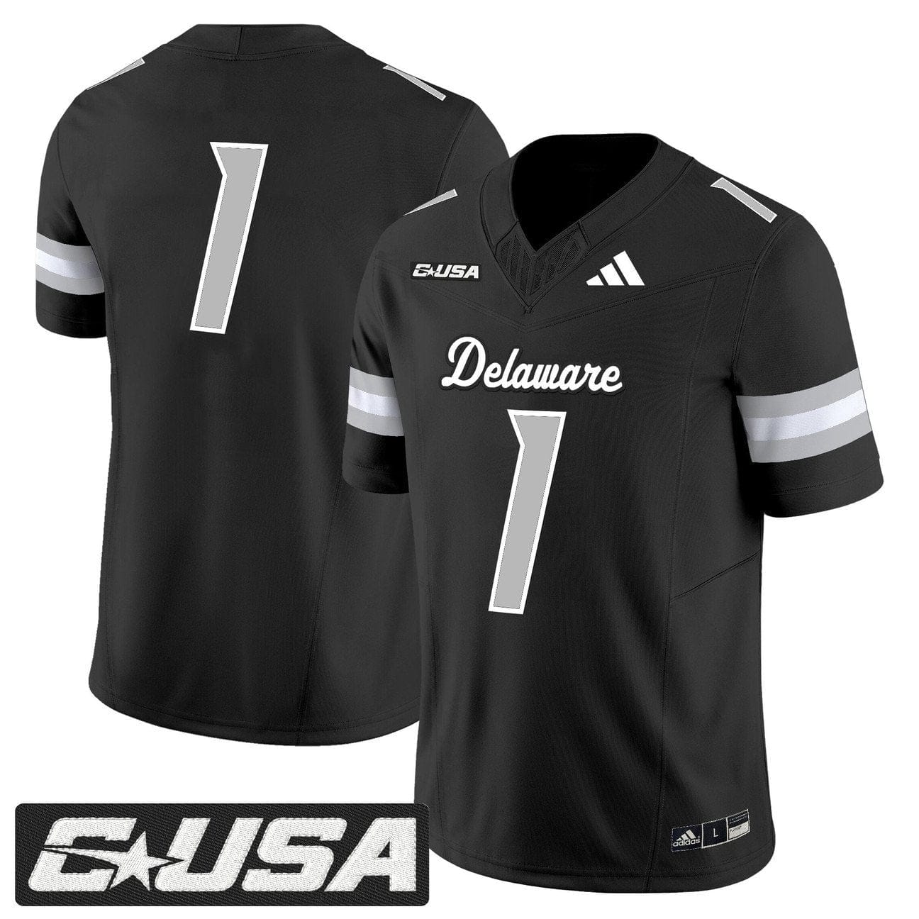 Alternative view of Team Jersey #1 Delaware Blue Hens 2025 Vapor Limited Stitched