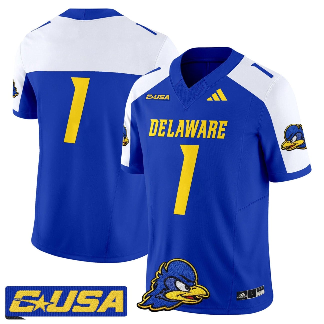 Team Jersey #1 Delaware Blue Hens 2025 Vapor Limited Stitched - Image 3