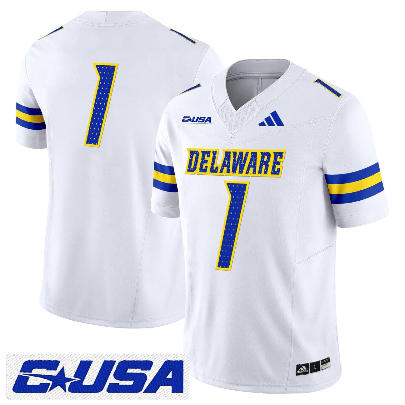 Team Jersey #1 Delaware Blue Hens 2025 Vapor Limited Stitched - Image 5