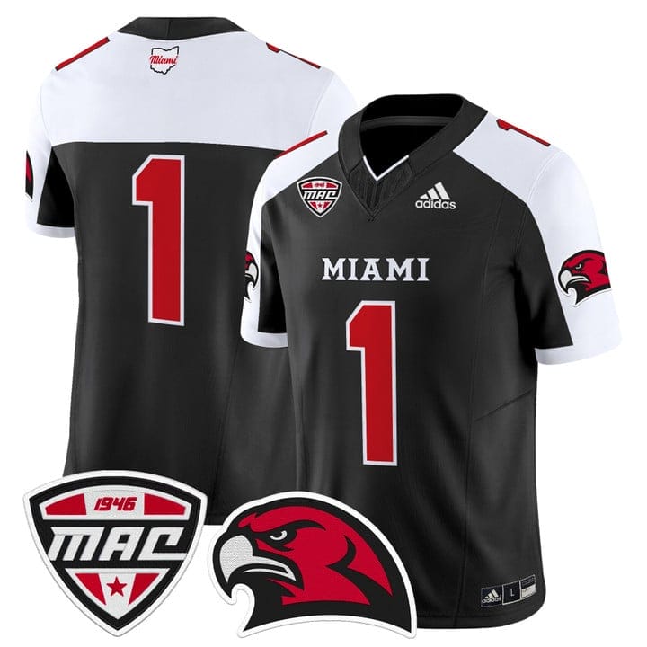 Team Jersey #1 Miami OH RedHawks 2025 Vapor Limited Stitched - Image 3