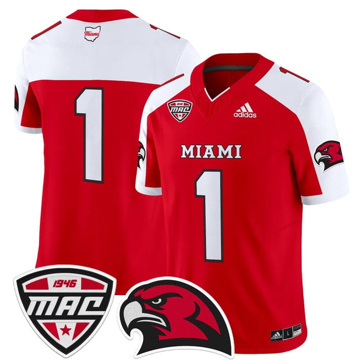 Team Jersey #1 Miami OH RedHawks 2025 Vapor Limited Stitched - Image 4