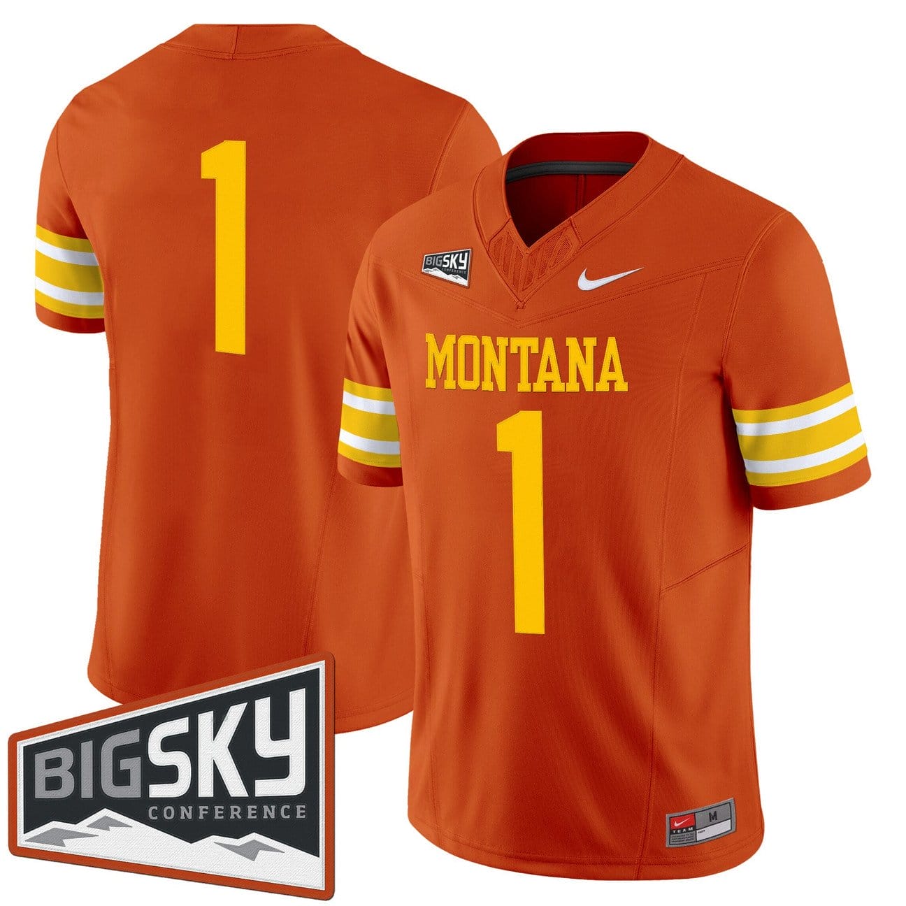 Alternative view of Team Jersey #1 Montana Grizzlies 1995 Throwback Vapor Limited Stitched