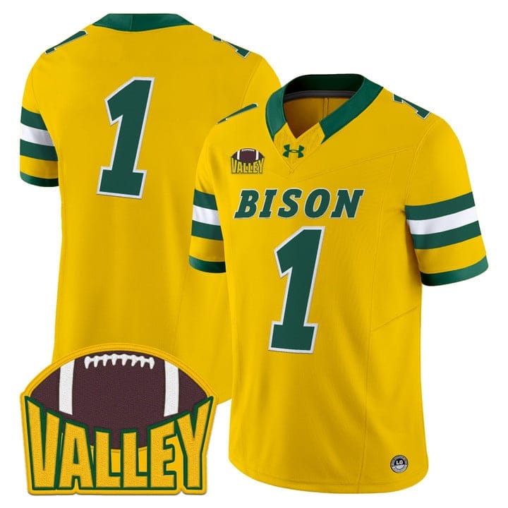 Team Jersey #1 North Dakota State Bison 2025 Vapor Limited Stitched - Image 3