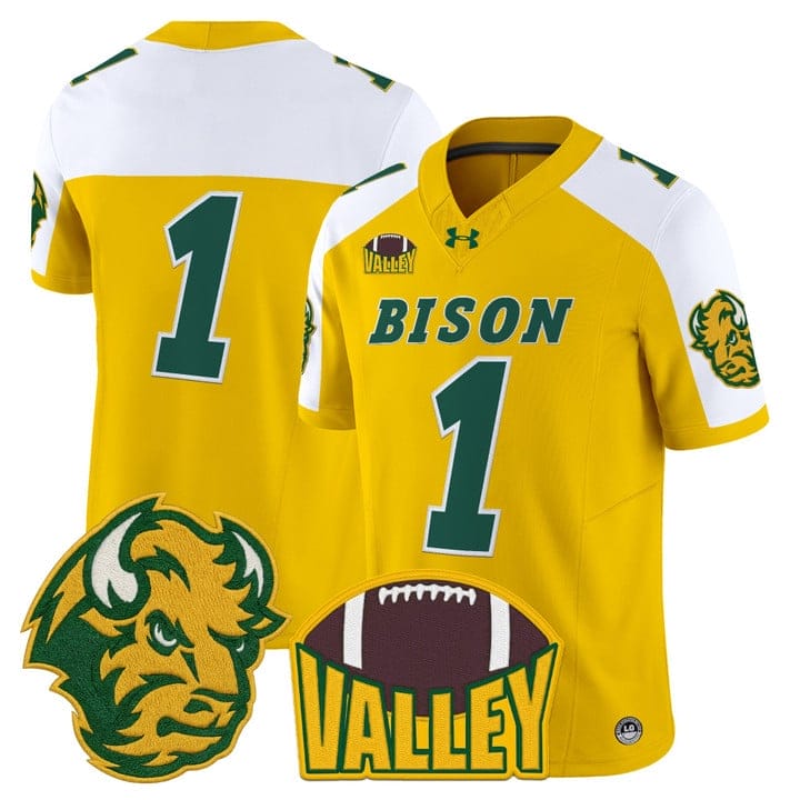 Alternative view of Team Jersey #1 North Dakota State Bison 2025 Vapor Limited Stitched