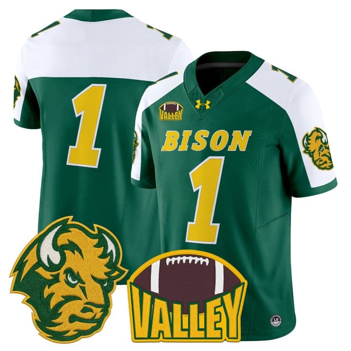 Team Jersey #1 North Dakota State Bison 2025 Vapor Limited Stitched - Image 4