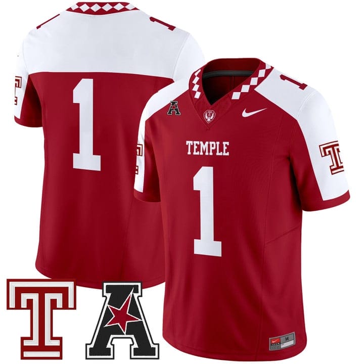 Team Jersey #1 Temple Owls 2025 Vapor Limited Stitched - Image 4