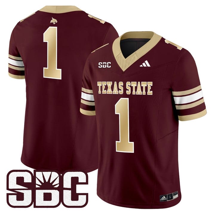 Team Jersey #1 Texas State Bobcats 2025 Vapor Limited Stitched - Image 4