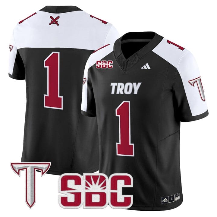 Team Jersey #1 Troy Trojans 2025 Vapor Limited Stitched - Image 3