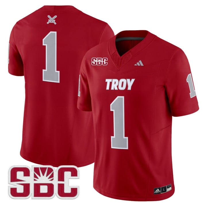 Team Jersey #1 Troy Trojans 2025 Vapor Limited Stitched - Image 5