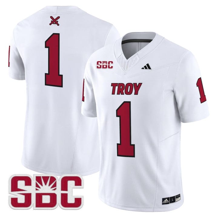 Alternative view of Team Jersey #1 Troy Trojans 2025 Vapor Limited Stitched