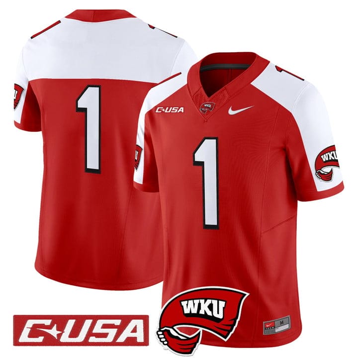 Team Jersey #1 Western Kentucky Hilltoppers 2025 Vapor Limited Stitched - Image 4