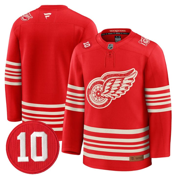 Team Jersey #25 Detroit Red Wings #10 Alex Delvecchio Honoring Stitched - Image 3