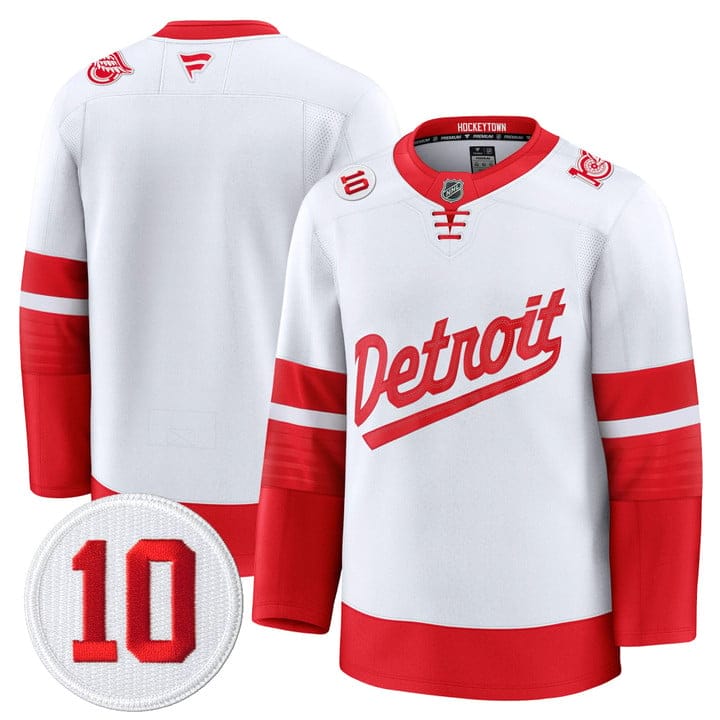 Team Jersey #25 Detroit Red Wings #10 Alex Delvecchio Honoring Stitched - Image 4