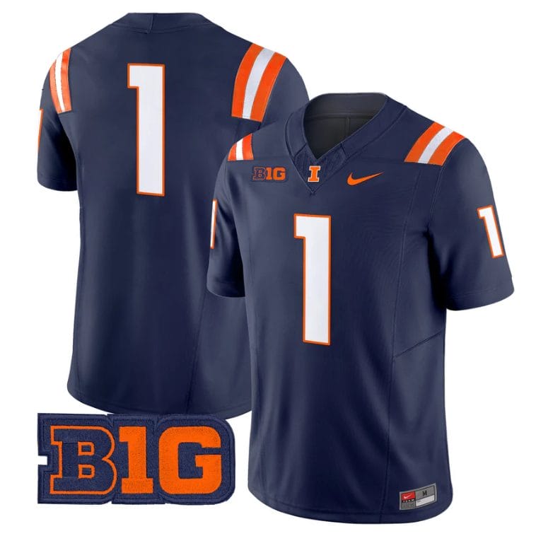 Team Jersey #5 Illinois Fighting Illini 2025 Vapor Limited Stitched - Image 3